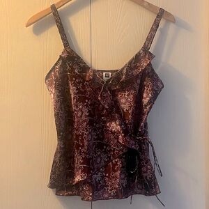 GAP Burgundy Floral Camisole